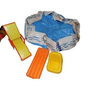 Lot of Vintage Barbie swimming pool and toys